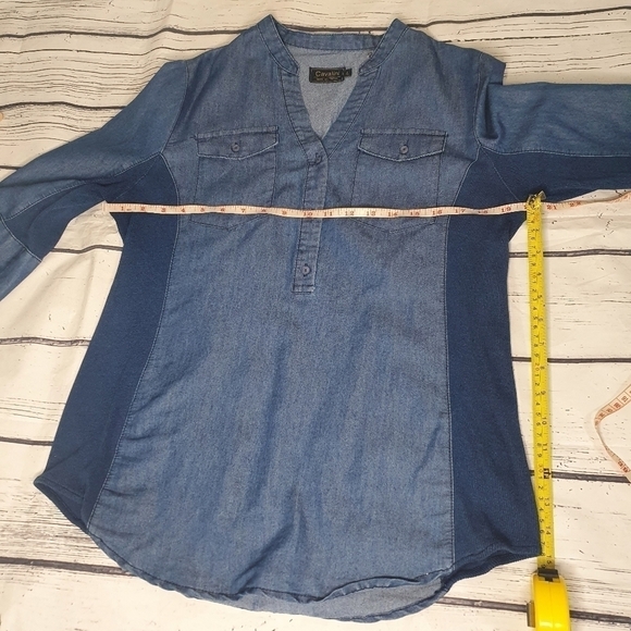 Cavalini Denim Collection Top Size L - Picture 4 of 6